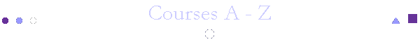 Courses A - Z