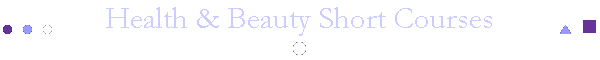 Health & Beauty Short Courses